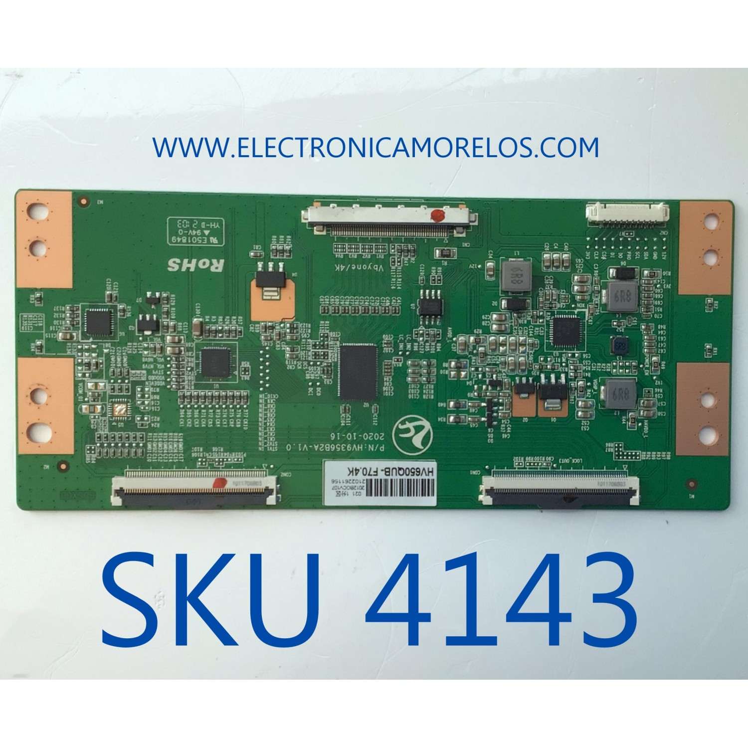 T-CON PARA TV SCEPTRE NUMERO DE PARTE HV650QUB-F70.4K / HV9356B2A-V1.0 / PANEL DXHV650QUBF70 / MODELO N65